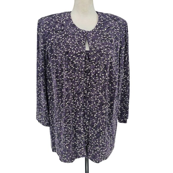 Alex Evenings 2X Jacket & Tank Top Set Purple Glitter Elegant Formal Cocktail - Picture 1 of 10